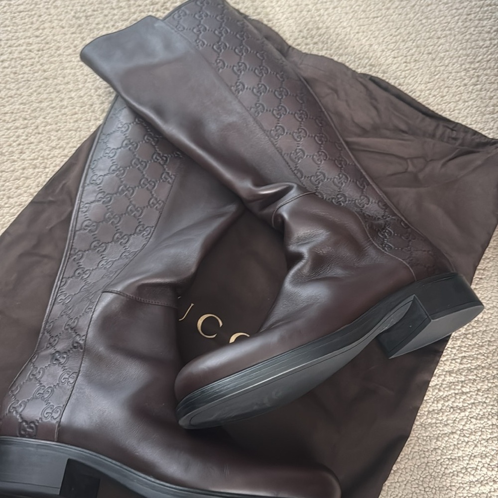 New in dust bag: Gucci riding boots leather size 12 - Picture 5 of 10